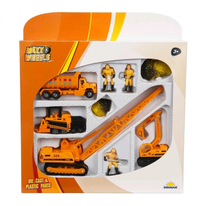 Maxx Wheels İnşaat Araç Seti 9 Parça