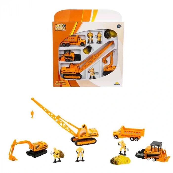 Maxx Wheels İnşaat Araç Seti 9 Parça