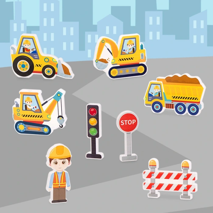 Renkli Manyetik Bloklar Fayans Yapı taşları Mühendislik Serisi Eğitici Oyuncak 47 Parça