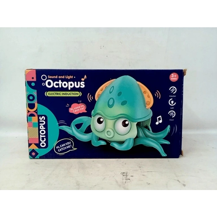 Sensörlü müzikli USB şarjlı Emekleme Oyuncağı Yengeç Yeşil