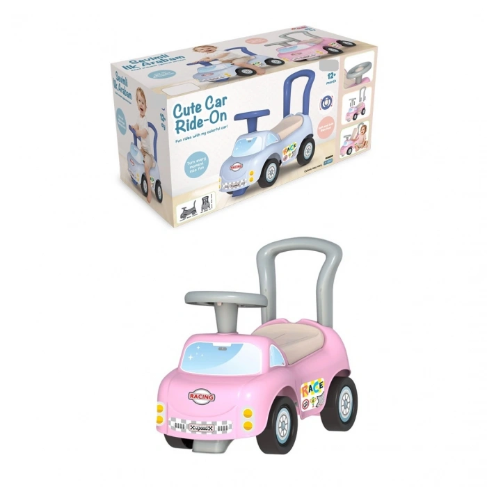 Sevimli Pedalsız Bin Git İlk Arabam Pembe
