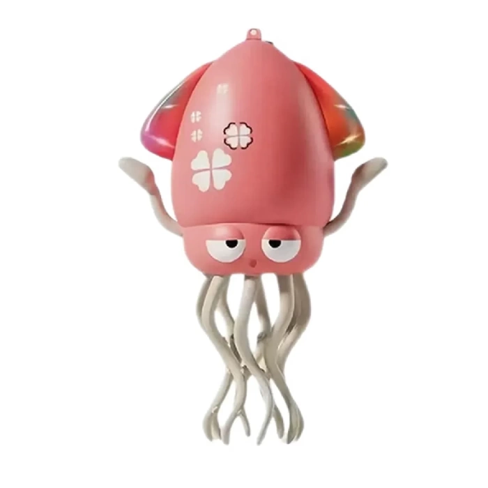 Sihirli Led Işıklı Müzikli Şarjlı Dans Eden Ahtapot Pembe