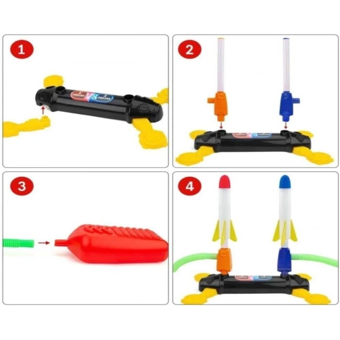 Uçan Roket Air Rocket Duello 2li Set – Eğlenceli Roket Atış Oyunu
