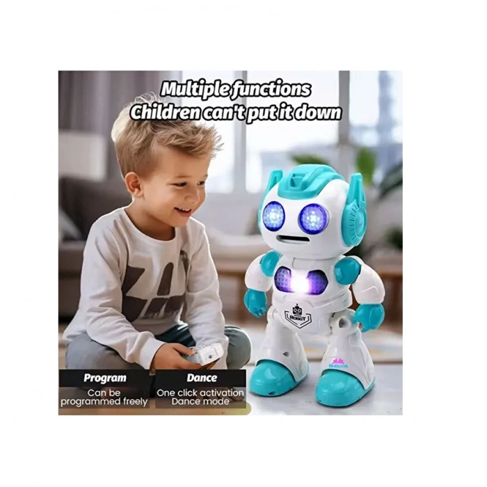 Uzaktan Kumandalı Sesli Disk Atan Robot Mavi