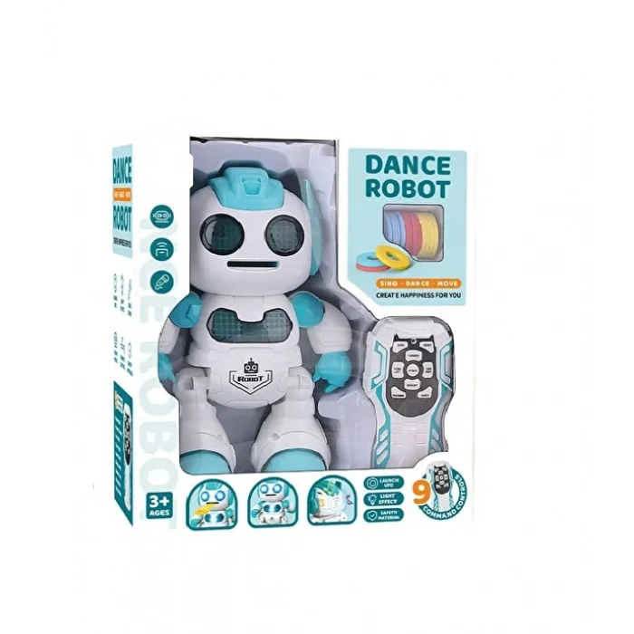 Uzaktan Kumandalı Sesli Disk Atan Robot Mavi