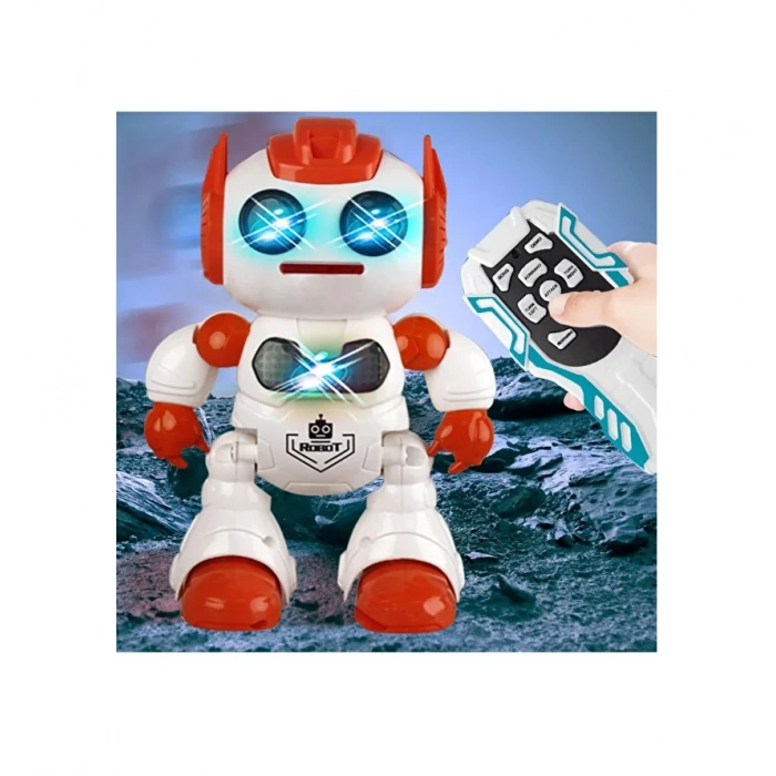 Uzaktan Kumandalı Sesli Disk Atan Robot Turuncu