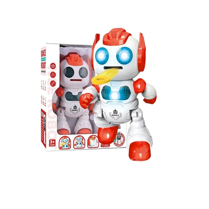 Uzaktan Kumandalı Sesli Disk Atan Robot Turuncu