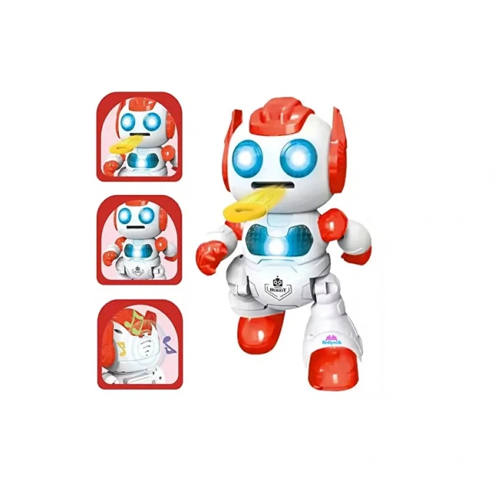 Uzaktan Kumandalı Sesli Disk Atan Robot Turuncu