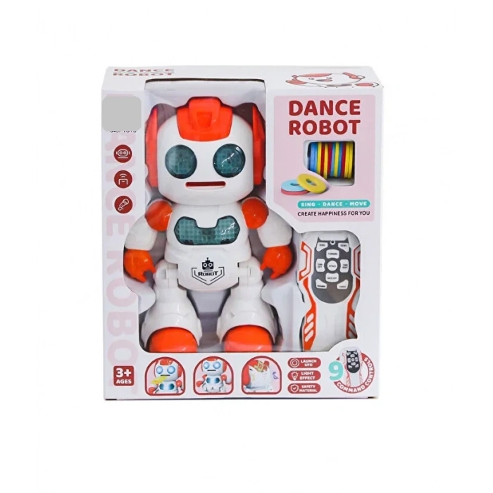 Uzaktan Kumandalı Sesli Disk Atan Robot Turuncu