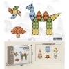 Karton Kutulu Doğal Renkler Magnetic Yapı Blokları 3D Puzzle 28 Parça 6.5 cm