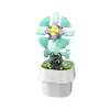Kedi Figürlü Saksılı Çiçek Yapı Blokları 80 Parça