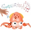 Sensörlü müzikli USB şarjlı Emekleme Oyuncağı Yengeç PEMBE