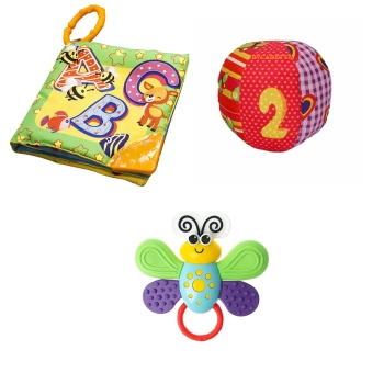 By Caretta Hışırtılı Kumaş Kitap Çıngıraklı Kumaş Top Kelebek Dişlik