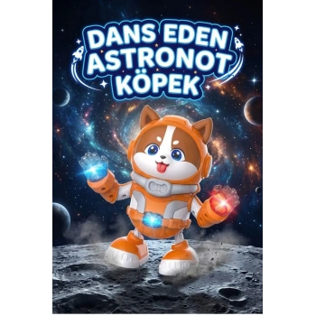 Pilli Işıklı Müzikli Çok Yönlü Dans Eden Astronot Köpek