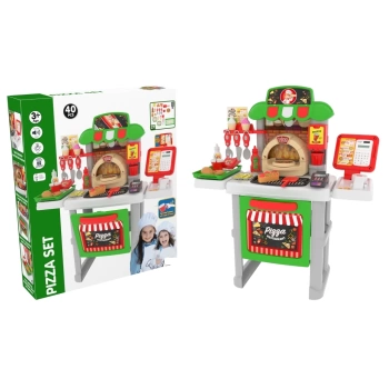Sesli Işıklı Kasiyerli Pizza Restoran Oyun Seti