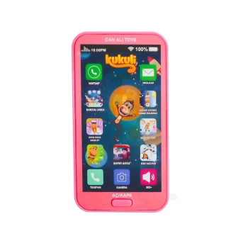 Kukuli Sesli Işıklı Oyuncak Telefon Pembe 99098