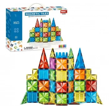 Manyetik Renkli Yapı Blokları 45 Parça