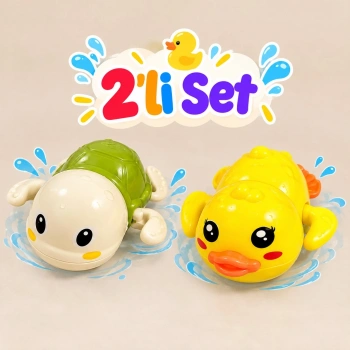 Yüzen Kaplumbağa-Ördek 2 li Set
