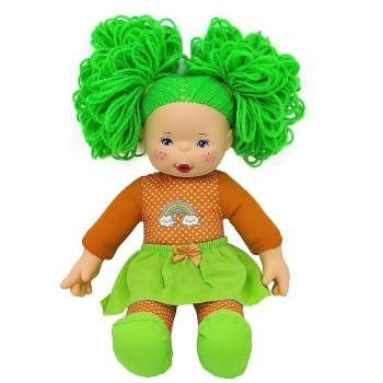 Lahana Saçlı Gökkuşağı Bebek 35 cm Yeşil