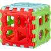 Kare Kule Geometrik Şekiller + Puzzle Bultak Küp Eğitici ve Zeka Geliştirici Set