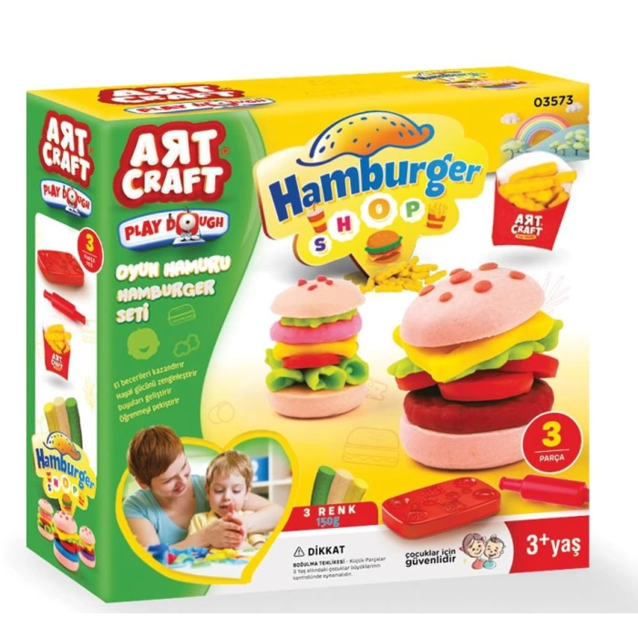 Kuaför + Okyanus + Plaj + Figür Pizza + Doğum Günü + Hamburger Oyun Hamuru Setleri +3Adet Hamur
