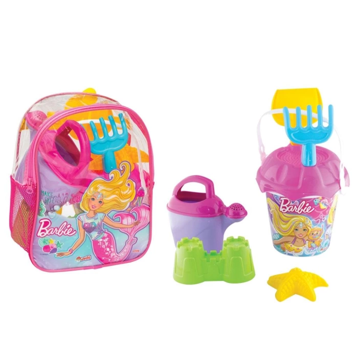 Barbie Resimli Sırt Çantalı Plaj Set