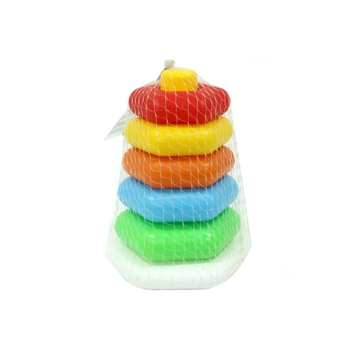Renkli Halkalar + Bultak Küp + Pop Tubes Esnek Spiral Boru 2 Adet Eğitici Zeka Geliştirici Set