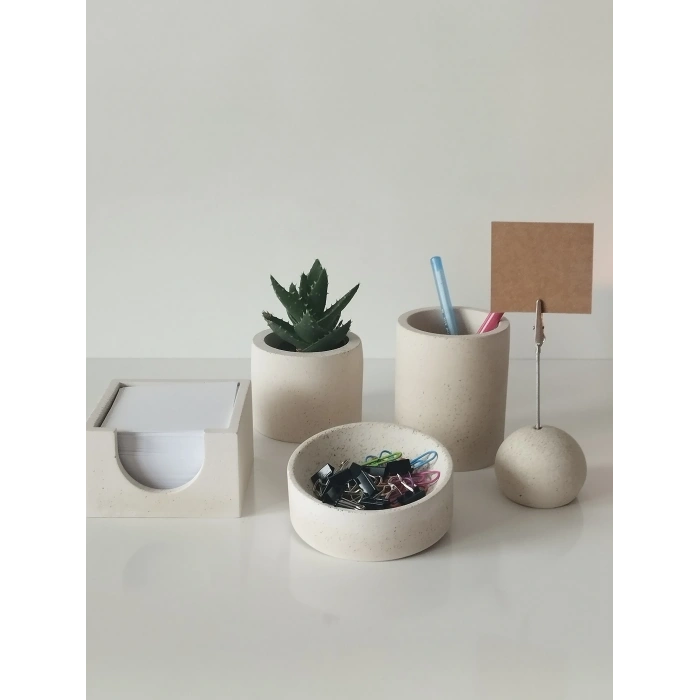 5 Parça Beton Ofis Seti