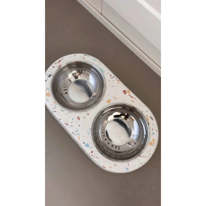 El Yapımı Terrazo Mama Kabı