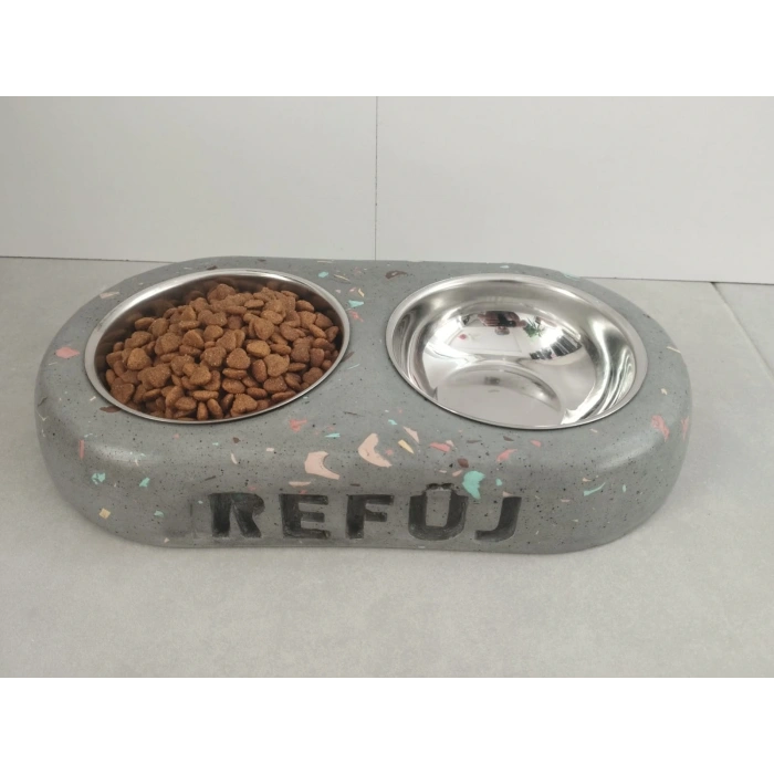 El Yapımı Terrazo Mama Kabı