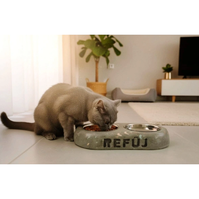 El Yapımı Terrazo Mama Kabı