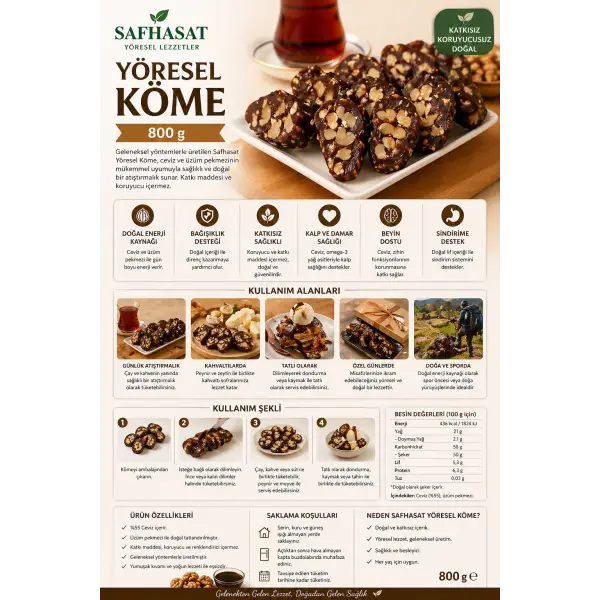 Safhasat Yöresel Köme 800 g