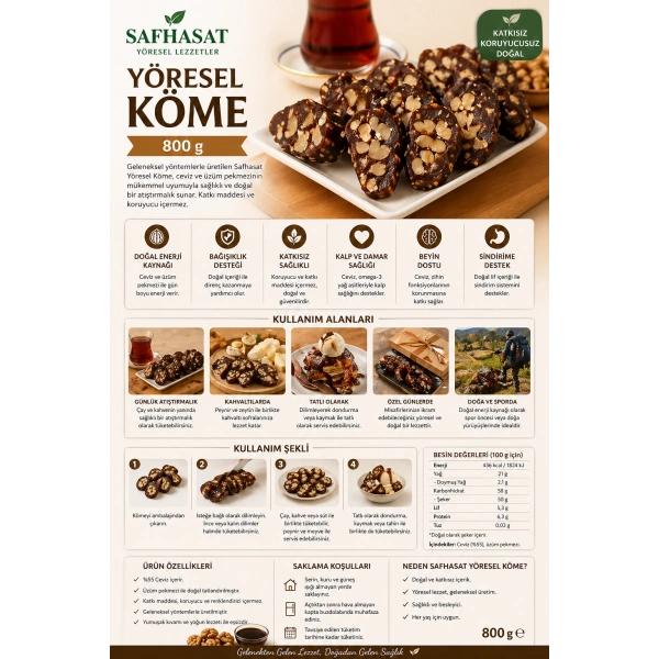 Safhasat Yöresel Köme 800 g