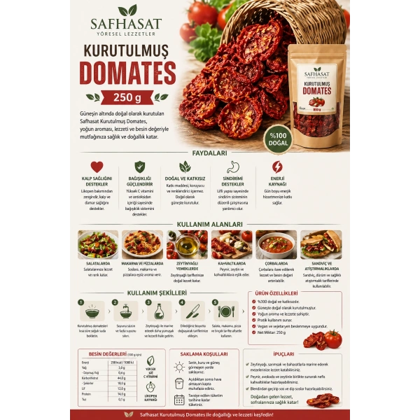 Safhasat Kurutulmuş Domates 250 g