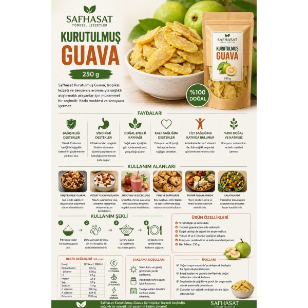 Safhasat Kurutulmuş Guava 250 g