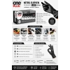 One Plus Nitril Eldiven Pudrasız Larc Siyah 100lü Paket