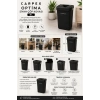 Carpex Optima Siyah Çöp Kovası 8 L