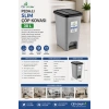Cey Grup Pedallı Slim Gri Çöp Kovası 30 L