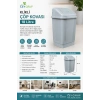 Cey Grup Klikli Gri Çöp Kovası 18 L Ölçüleri 24*28*44 cm
