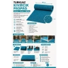Turkuaz Kıvırcık Paspas 100 cm 14 mm 1 Metre
