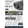 Kıvırcık Gri Paspas 120 Cm 14 mm (1 metre)