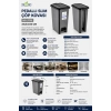 Ceymop Pedallı Slim Evsel Atık Çöp Kovası 50 L 33x43x53 cm