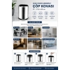 304K Krom Çemberli Çöp Kovası 8 L 21,5x30 cm