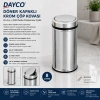 Dayco Döner Kapaklı 430 Kalite Krom Çöp Kovası 8 L 22*32,5 cm