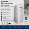 Dayco 430 Kalite Sallanır Kapaklı Çöp Kovası 80 L 32x32x90 cm