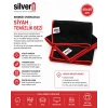 Silver Home Kırmızı Overloklu Siyah Temizlik Bezi 40x40 cm