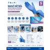 Has-Pet SK006658 Mavi Nitril Pudrasız Muayene Eldiveni S/Small Beden 100 Adet