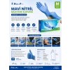 Has-Pet SK006543 Mavi Nitril Pudrasız Muayene Eldiveni M/Medium Beden
