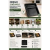 Orego 2 Bölmeli Mikrodalga Yemek (Burger) Seti Siyah 235x194x50 80 Adet