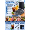 Bona Pipet Frozan Jelatinli 22 cm Siyah 100lü Paket (Niceplast)